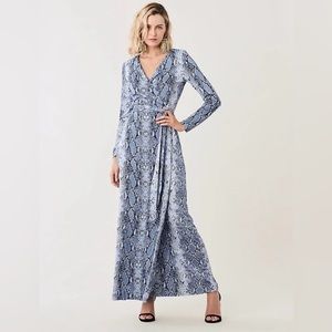 Diane Von Furstenberg New Julian Long Python Denim (Size 6, NWT)